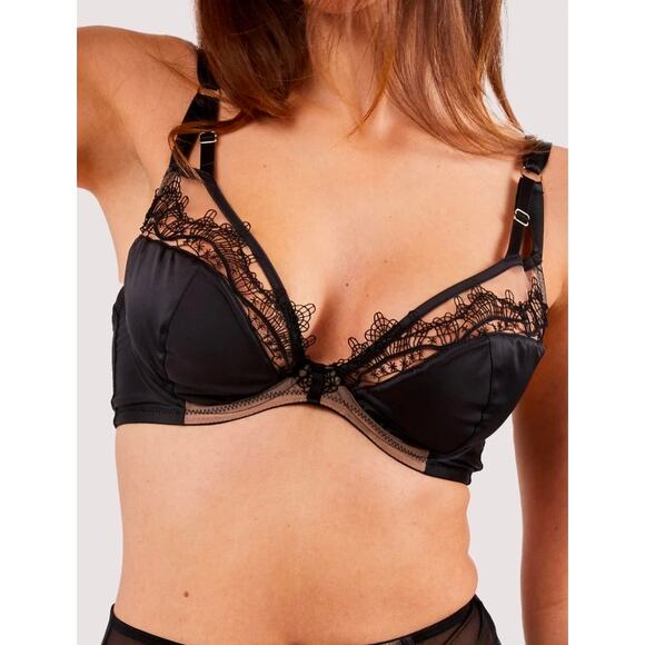 Playful Promises Wren Black Lace & Illusion Mesh Bra - Picture 2 of 11